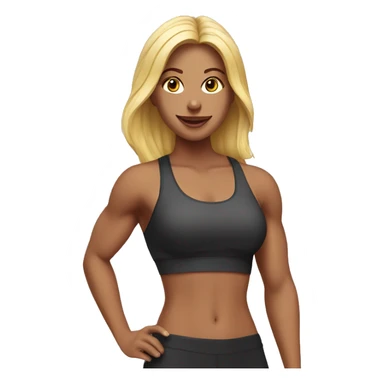 Fitness trainer girl sticker