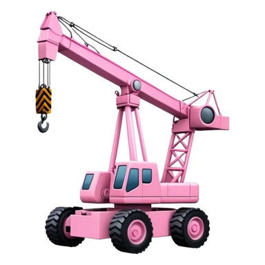 baby Pink construction, crane sticker
