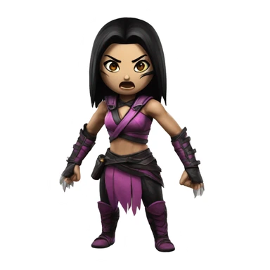 Scared Mileena Mortal Kombat X sticker