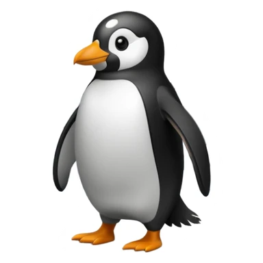 penguin walking to icy mountains sticker