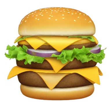 One Burger with cheesy bun with beacon on it, inside the burger is a deep fried cheese, Burger, lettuce, onion and beacon  sticker