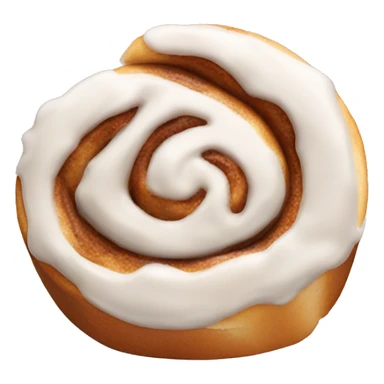 cinnamon roll with icing on top sticker
