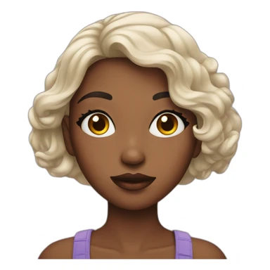 Girl doing her makeup sticker