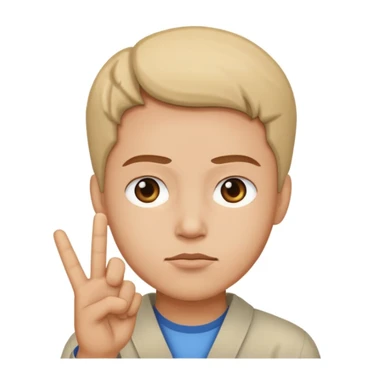 Serious face proclaiming peace sticker