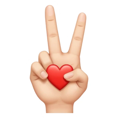 Finger heart with middle finger sticker