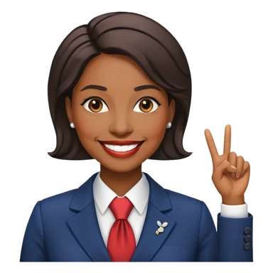 female african american politician sticker