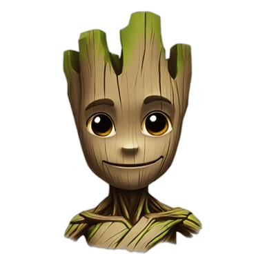 Groot like swag face sketch sticker