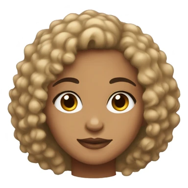 Lightskin girl with short curly hair  sticker