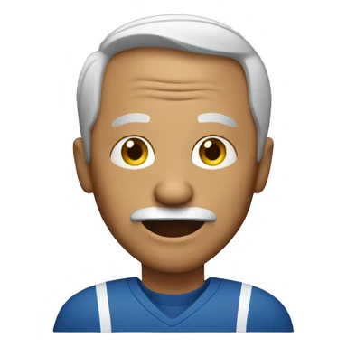 Older guy with football  sticker