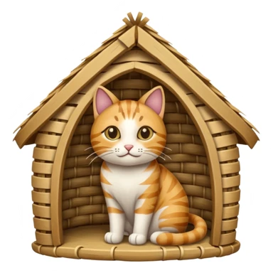 cat hut sticker