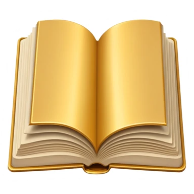 open book with completely empty, golden pages sticker