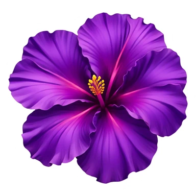Purple hibiscus flower sticker