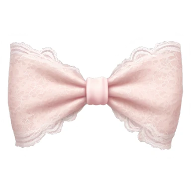 light pink bow with white lace  sticker