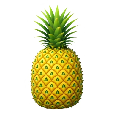 vibrant stylized whole pineapple emoji sticker