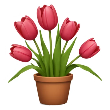 tulips in a pot sticker