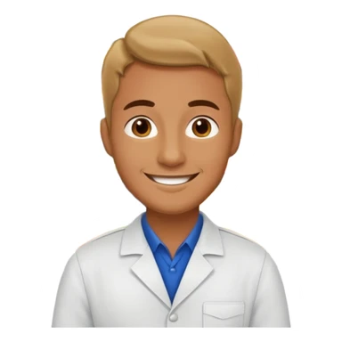 Happy man working in a supermarket sticker