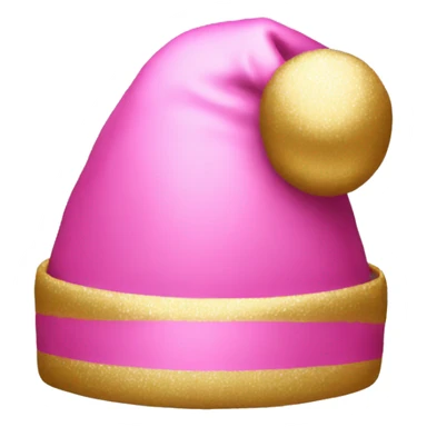 pink and gold santa hat sticker