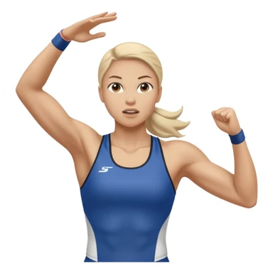 track and field throwing event female  sticker