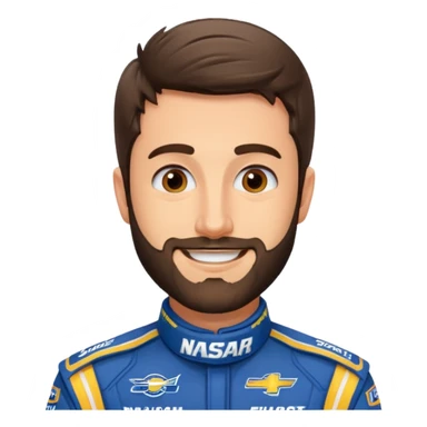 chase elliott nascar driver with stubble beard sticker