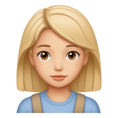 A girl saying senpai sticker