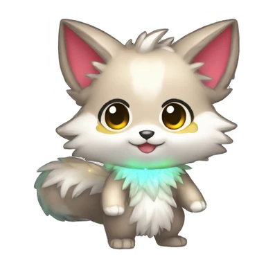  High quality Cute Cool Kawaii stylish Pretty Chibi Fur-Sona Shiny Colorful Sparkly Fakemon Full Body sticker