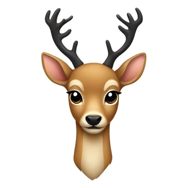deer wearing a black bow  sticker