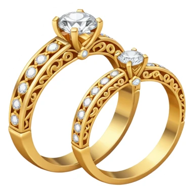 two ndian engagements rings next to each other sticker