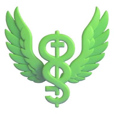 dollar sign with wings sticker
