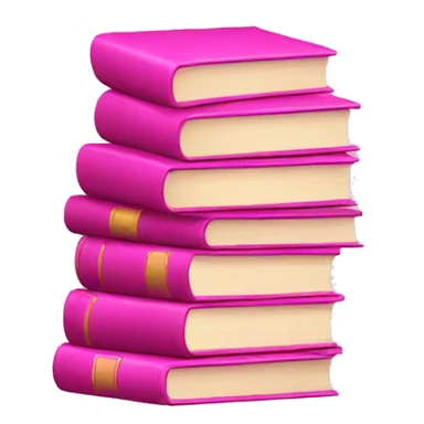 pink stack of books sticker