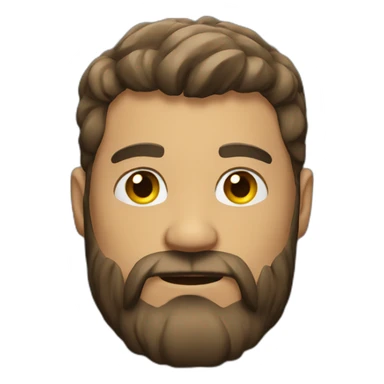 muscular man with beard sticker