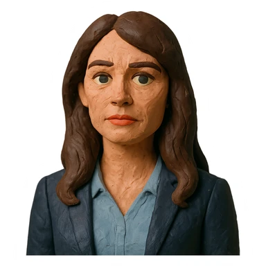 claymation style portrait of Teresa Lisbon from The Mentalist sticker