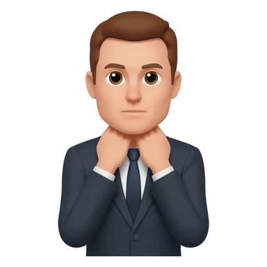 a rich person with their arms crossed and their hands holding the front of their r neck sticker