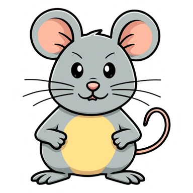 angry mouse  sticker