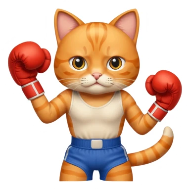 cat with boxing gloves @Emoji sticker