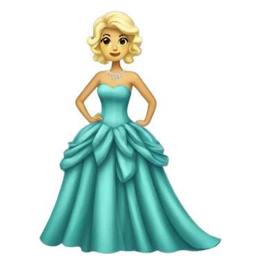 fancy gown sticker