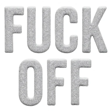 snow Fuck off text , remove background sticker