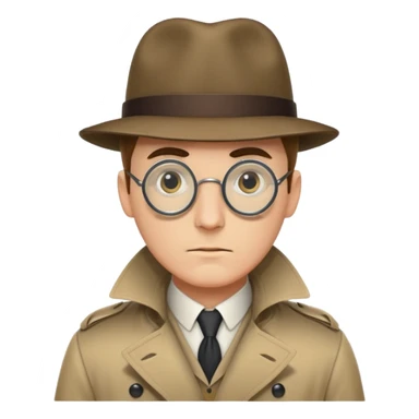 detective with a monocle sticker