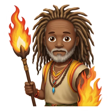 Burning Spear holds Burning Spear  sticker