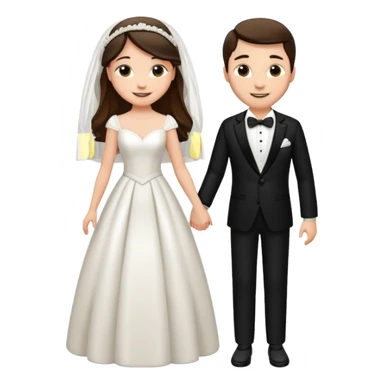 bride and groom sticker