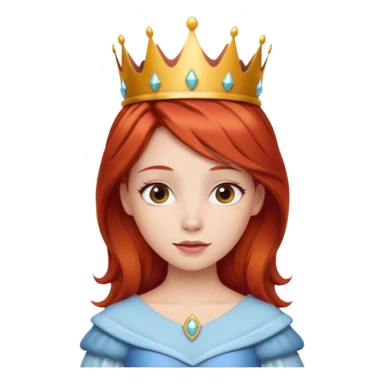 Sexy red hair princess sticker