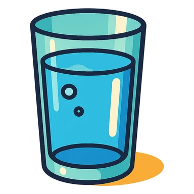 A glass of water sticker