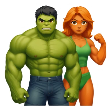 hulk  e fiona sticker