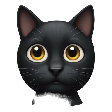 Black cat with white paws and cross-eyed  sticker