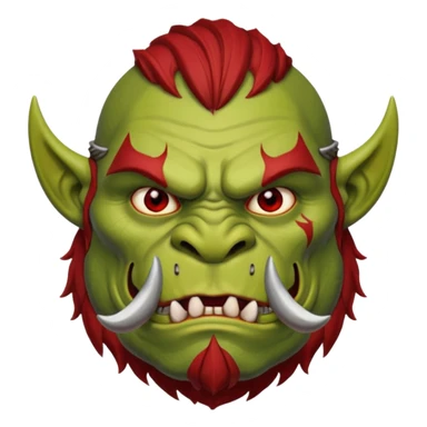 ORC DE ROSTO VERMELHO sticker