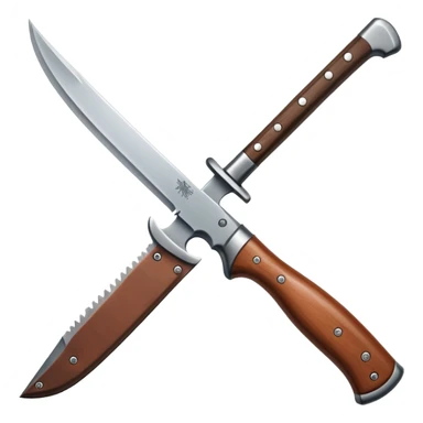 hunting knife with sharp edge sticker