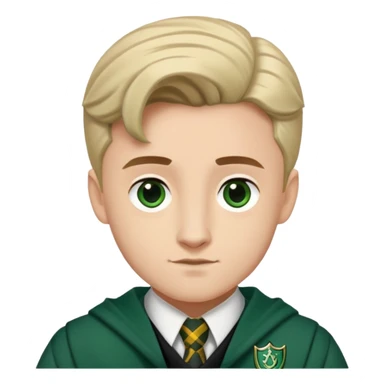 Matt Thorpe is Graham Montague  in harry potter, wear hogwarts slytherin uniform, light skin, sticker