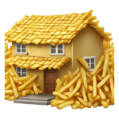 a house made out of french fries sticker