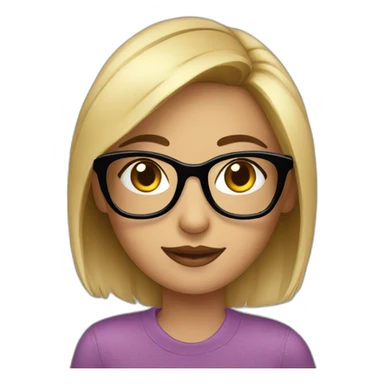 A girl with super sexy glasses sticker