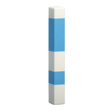 Blue cuboid pole with the words peace pole in white sticker