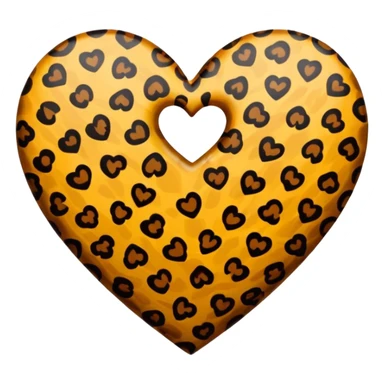 Corazón  con estanpado de leopardo sticker